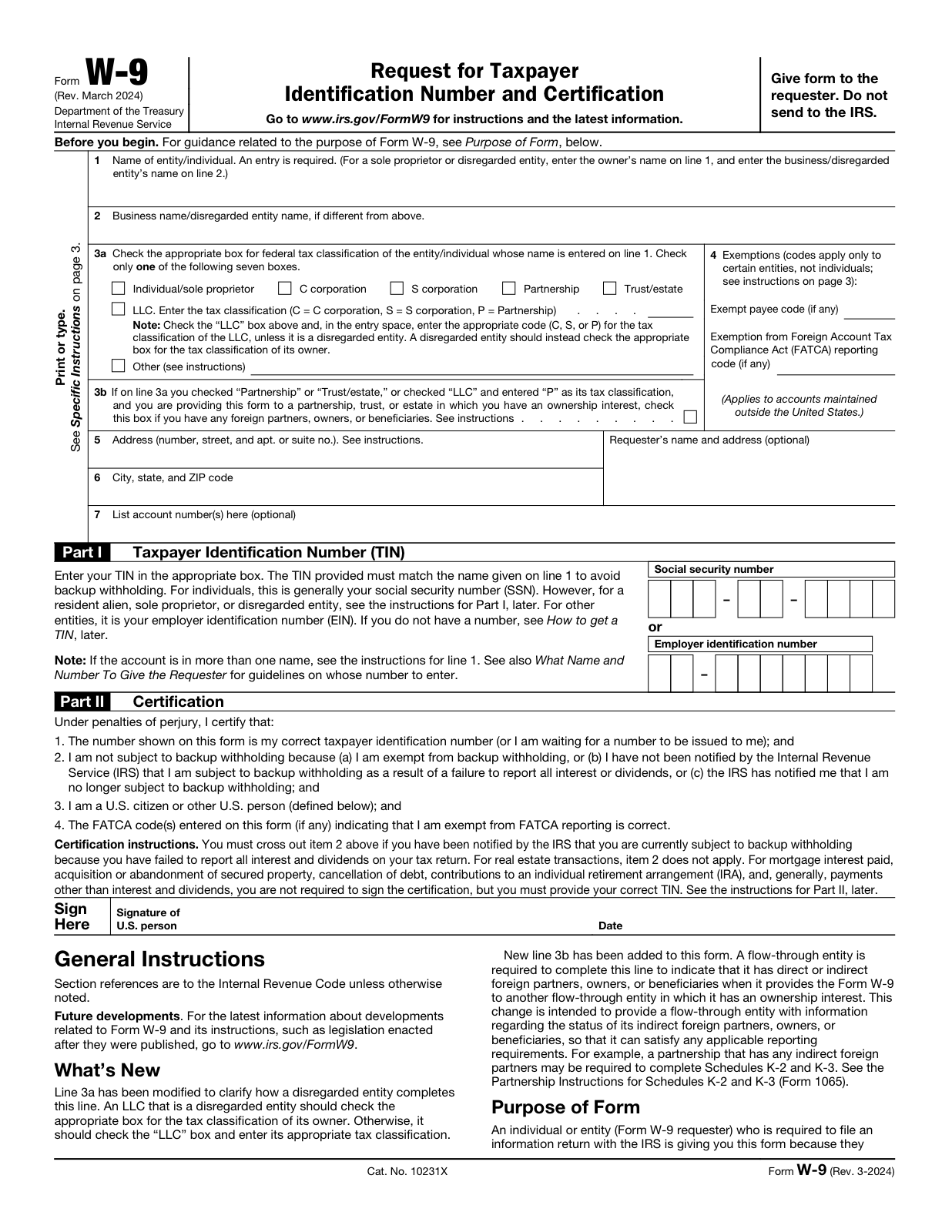 IRS W-9 public PDF preview