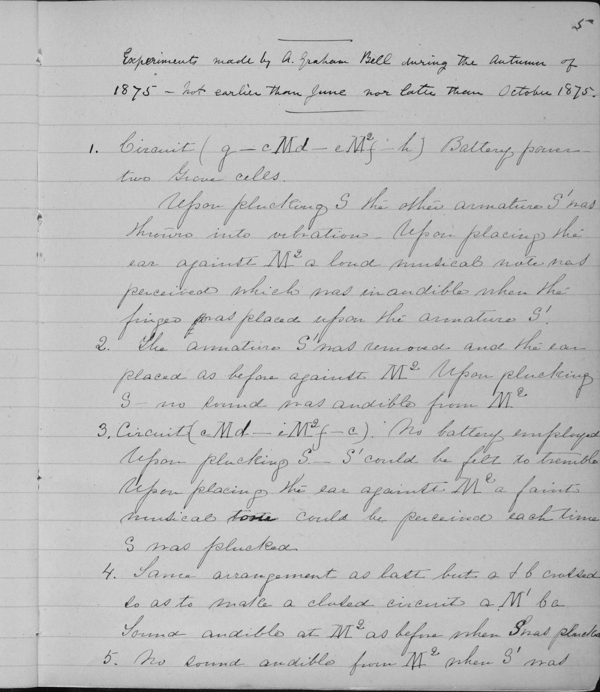 Real cursive lab notebook page from Library of Congress